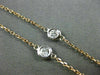 ESTATE 1.10CT DIAMOND 14KT WHITE & ROSE GOLD BY THE YARD NECKLACE 18" LONG 21743