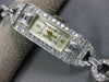 ANTIQUE CHOISI 1.0CT OLD MINE DIAMOND PLATINUM CLASSIC RECTANGULAR WATCH #2218