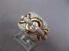 ESTATE LARGE 1.22CT DIAMOND 14KT WHITE & ROSE GOLD 3D CLASSIC LOVE KNOT FUN RING