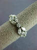 ESTATE 1.20CT ROUND & MARQUISE DIAMOND 14KT WHITE GOLD 3D ANNIVERSARY RING #2712