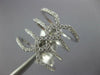 ESTATE LARGE .69CT DIAMOND 18KT WHITE GOLD 3D MULTI ROW INFINITY LOVE RING