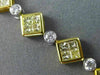 ESTATE 4.51CT WHITE & FANCY YELLOW DIAMOND 18K 2 TONE GOLD 3D INVISIBLE BRACELET