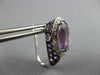 LARGE 11.25CT DIAMOND & AAA AMETHYST 14KT WHITE GOLD LOVE KNOT HANGING EARRINGS