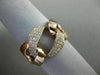 ESTATE LARGE .40CT ROUND DIAMOND 18KT ROSE GOLD 3D OPEN LINK LOVE KNOT FUN RING