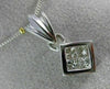 ESTATE LARGE .60CT DIAMOND 14K WHITE & YELLOW GOLD INVISIBLE SQUARE PENDANT 4907
