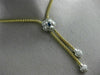 ESTATE .72CT DIAMOND & AAA SAPPHIRE 14K YELLOW GOLD FLOWER LARIAT NECKLACE 21669