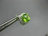 ESTATE 2.29CT DIAMOND & AAA PERIDOT 14KT WHITE GOLD 3D SQUARE HALO STUD EARRINGS