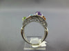 ESTATE 2.64CT DIAMOND & AAA MULTI GEM 14KT WHITE GOLD 3D CIRCULAR FUN LOVE RING