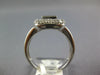 WIDE 1.0CT DIAMOND 14KT WHITE GOLD PRINCESS & ROUND DOUBLE HALO ENGAGEMENT RING