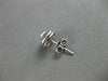 ESTATE .45CT PRINCESS DIAMOND 14KT WHITE GOLD ROUND STUD EARRINGS VERY CUTE 6657