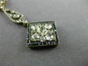 ANTIQUE LARGE 2.30CT DIAMOND & AAA SAPPHIRE 14KT TWO TONE GOLD NECKLACE #26434