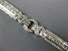 WIDE 4.80CT DIAMOND 18KT WHITE GOLD ROUND & BAGUETTE LOVE KNOT TENNIS BRACELET