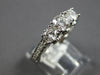 1CT DIAMOND 14KT WHITE GOLD 3 STONE PAST PRESENT FUTURE WEDDING ANNIVERSARY RING
