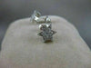 ANTIQUE .50CTW DIAMOND STAR CLUSTER 14K WHITE GOLD POST EARRINGS FG VVS/VS #5272