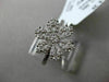 ANTIQUE .39CT DIAMOND 18KT WHITE GOLD 3D FILIGREE PAVE SNOWFLAKE FLOWER RING