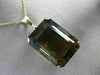 ESTATE MASSIVE 60CT AAA SMOKY TOPAZ 14KT ROSE GOLD 3D CLASSIC FLOATING PENDANT