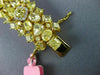 LARGE 52.92CT WHITE & FANCY YELLOW DIAMOND 18KT TWO TONE GOLD 3D TENNIS BRACELET