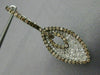 ESTATE 1.50CT WHITE & CHOCOLATE FANCY DIAMOND 14KT WHITE GOLD TEAR DROP EARRINGS