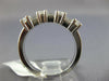 ESTATE .41CT DIAMOND 14KT WHITE GOLD ROUND & BAGUETTE CLASSIC ANNIVERSARY RING