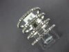 ESTATE LARGE 1.02CT DIAMOND 18KT WHITE GOLD 3D MULTI ROW DETACHED BAR FUN RING