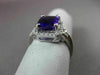 ESTATE WIDE 3.16CTW DIAMOND & AAA EXTRA FACET AMETHYST 14KT WHITE GOLD HALO RING