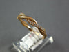 ESTATE .13CT DIAMOND 18KT ROSE GOLD 3D MATTE & SHINY ROPE SEMI ETERNITY FUN RING