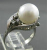 ESTATE DIAMOND 10MM AAA SOUTH SEA PEARL PLATINUM COCKTAIL RING F-G VS #2670