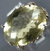 ESTATE WIDE 8.90CT DIAMOND & AAA YELLOW TOPAZ 18K WHITE GOLD FILIGREE RING #2303