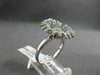 ANTIQUE LARGE 1.05CT DIAMOND 18KT WHITE GOLD 3D SUNFLOWER FUN COCKTAIL RING