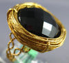 ESTATE EXTRA LARGE AAA BLACK ONYX 18KT YELLOW GOLD 3D ROUND FILIGREE FUN RING