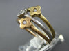 ESTATE .06CT DIAMOND 14KT TRI COLOR GOLD ETOILE FLOWER TRIPLE STACKABLE FUN RING