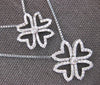 1.59CT DIAMOND 14KT WHITE GOLD 3D MULTI HEART DOUBLE FLOWER BY THE YARD NECKLACE