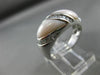 ESTATE WIDE .40CT DIAMOND 14KT WHITE GOLD AAA MOTHER OF PEARL INFINITY LOVE RING