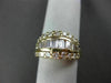ESTATE LARGE 1.50CT EMERALD CUT DIAMOND 14KT YELLOW GOLD BAND RING VVS #21572
