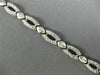 ESTATE WIDE 2.80CT DIAMOND 14K WHITE GOLD 3D MATTE ETOILE TENNIS BRACELET #21539