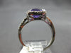 2.23CT DIAMOND & AAA AMETHYST 14K WHITE GOLD 3D CUSHION & ROUND SQUARE HALO RING