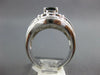 LARGE 3.63CT DIAMOND & AAA SAPPHIRE 14KT WHITE GOLD OVAL FLOWER ENGAGEMENT RING