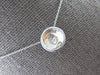 0.10CT DIAMOND 14K WHITE GOLD 3D CLASSIC SOLITAIRE ETOILE FLOATING PENDANT #27928