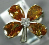 ESTATE WIDE 3.15CT WHITE & CHOCOLATE FANCY DIAMOND 14K WHITE GOLD 3D FLOWER RING