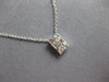 .23CT DIAMOND 14KT WHITE GOLD 3D BAGUETTE CLUSTER RECTANGULAR FLOATING PENDANT