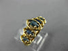 ANTIQUE 1.60CT SAPPHIRE 14KT YELLOW GOLD GRADUATING MARQUISE PYRAMID RING #22654
