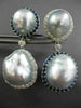 MASSIVE 4.35CT DIAMOND AAA SAPPHIRE & SOUTH SEA PEARL 18K WHITE GOLD 3D EARRINGS
