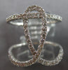 ESTATE LARGE .49CT DIAMOND 18KT WHITE GOLD 3D LOVE KNOT INFINITY FUN RING