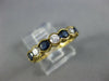 .70CT DIAMOND & AAA SAPPHIRE 14K YELLOW GOLD 7 STONE SEMI BEZEL ANNIVERSARY RING