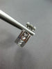 1.61CT DIAMOND 18KT WHITE GOLD 3D 3 ROW MULTI HEART HUGGIE HOOP HANGING EARRINGS