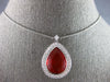 EXTRA LARGE 6.11CT DIAMOND & AAA FIRE OPAL 14KT YELLOW GOLD TEAR DROP NECKLACE