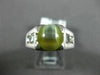 ESTATE LARGE 4.25CT DIAMOND & AAA CAT'S EYE PLATINUM 3D MATTE & SHINY MENS RING
