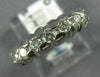 ESTATE .55CT DIAMOND 14K WHITE GOLD 7 STONE CLAW WEDDING ANNIVERSARY RING #6437