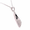 EXTRA LARGE 1.05CT DIAMOND & BLACK ENAMEL & CRYSTAL 18KT WHITE GOLD FUN PENDANT
