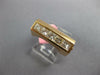 ESTATE WIDE 1.56CT DIAMOND 18KT ROSE GOLD 3D PRINCESS & OVAL MENS PINKY RING